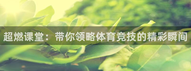 超燃课堂：带你领略体育竞技的精彩瞬间